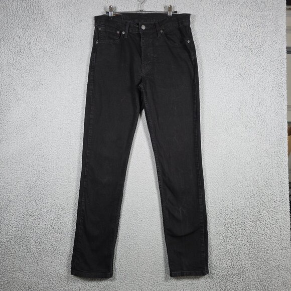 Levis Jeans Size 32x32 Black Dark Wash 511 Slim Fit Stretch Cotton Denim Retail - Picture 1 of 12
